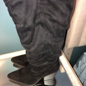 Black Suede Naturalizer Soul Slouch Boots size 9.5